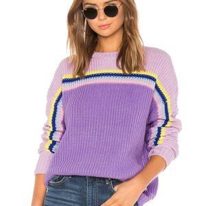 Lovers + Friends Leia Rainbow Stripe Sweater S